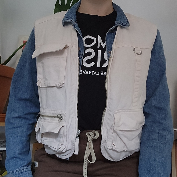3/50$○TWIK organic beige cargo vest • M - Picture 5 of 6